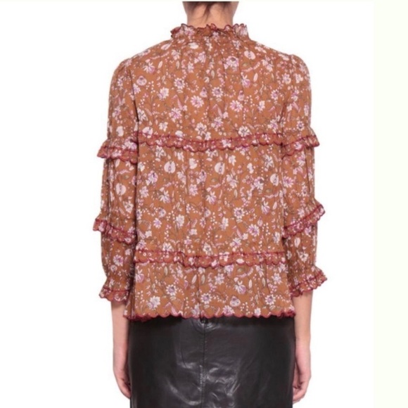 Isabel Marant Etoile Moxley Floral Embroidered Ruffle Blouse FR38/US6 - Picture 11 of 11